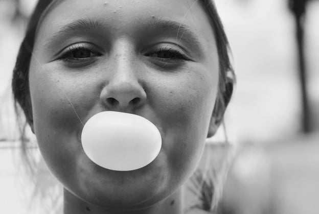 Person chewing gum