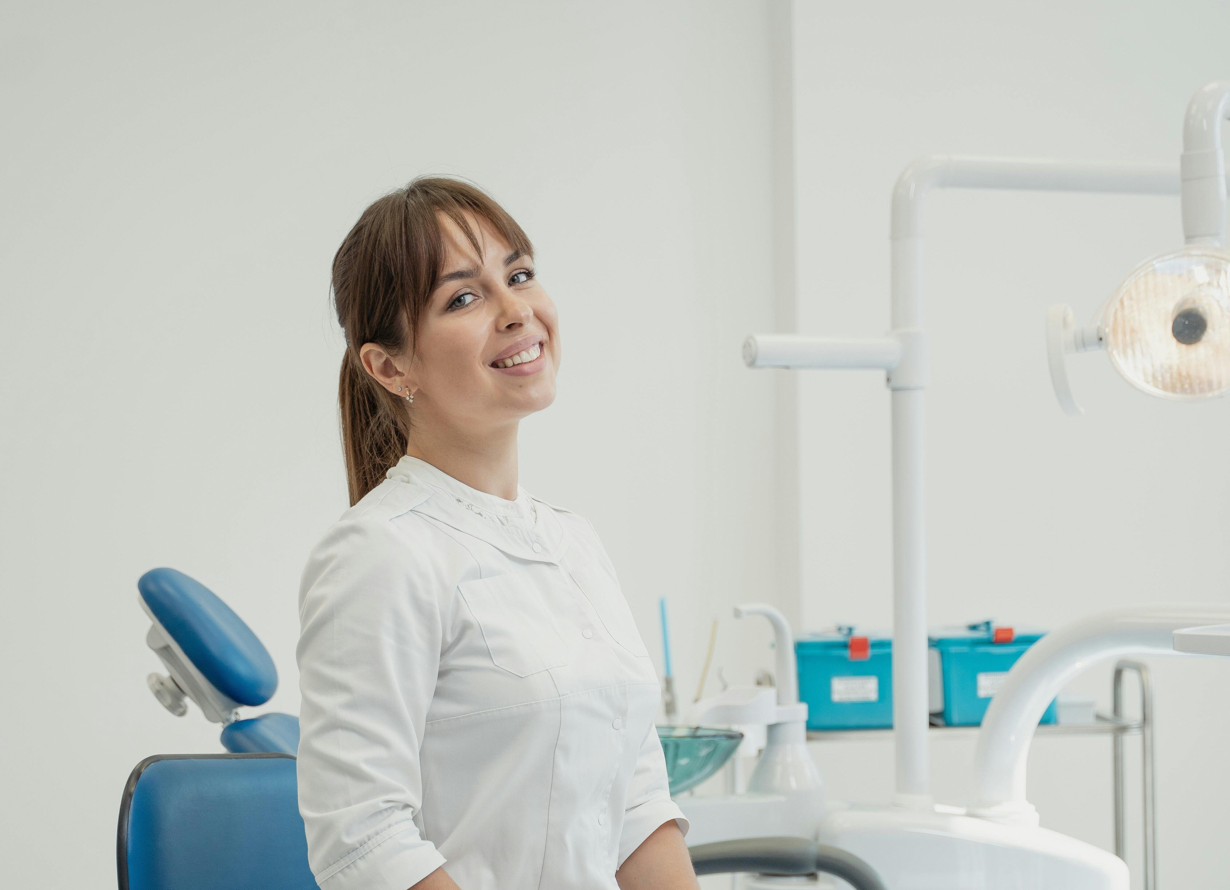 Dentist smiling