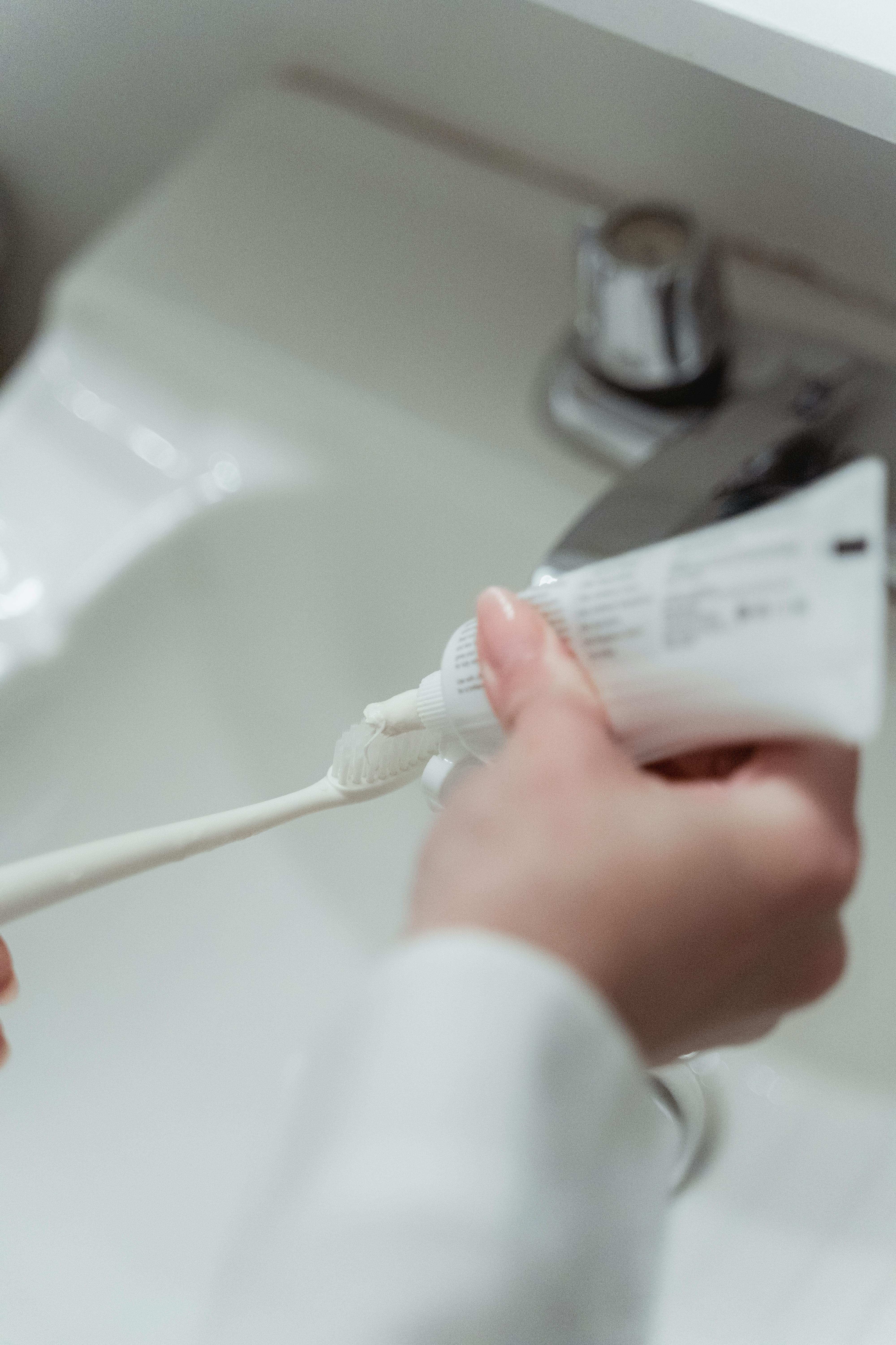 Person brushing their teeth