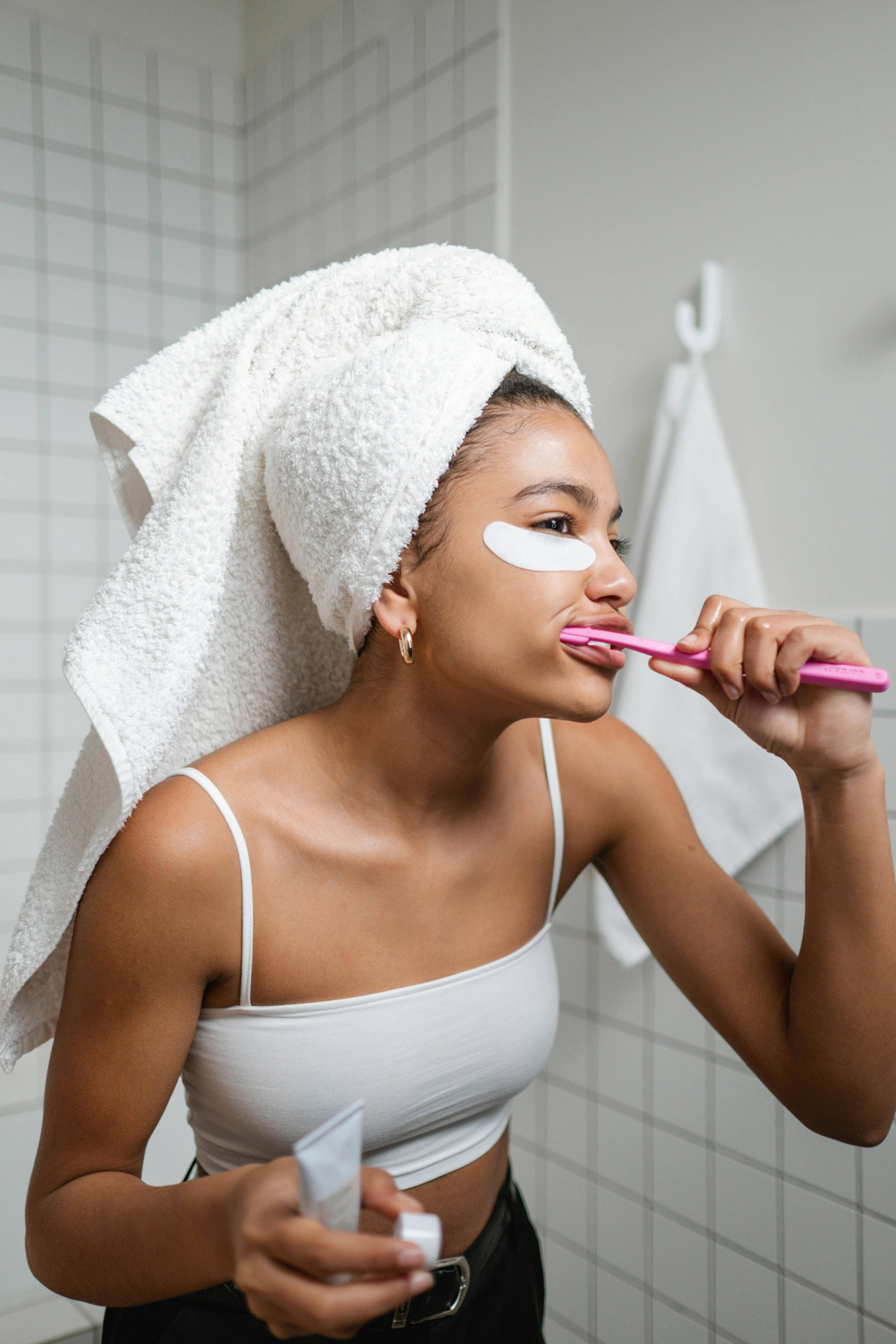 Person brushing their teeth